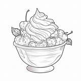Premium Photo  Coloring Pages Of A Bowl Fruit With whipped cream sketch template