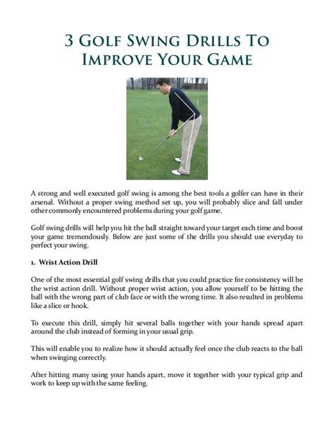 3 Golf Swing Drills To Improve Your Game