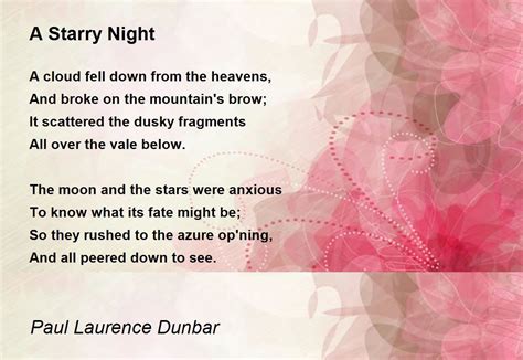 A Starry Night - A Starry Night Poem by Paul Laurence Dunbar