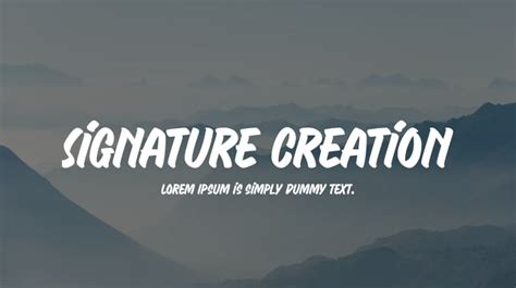 Signature Creation Font : Download Free for Desktop & Webfont