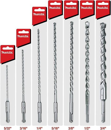 Makita 7 Piece - SDS-Plus Complete Drill Bit Set for SDS+ Rotary Hamme