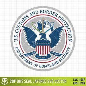 US Customs Border Protection DHS Seal, CBP Homeland Security Emblem ...