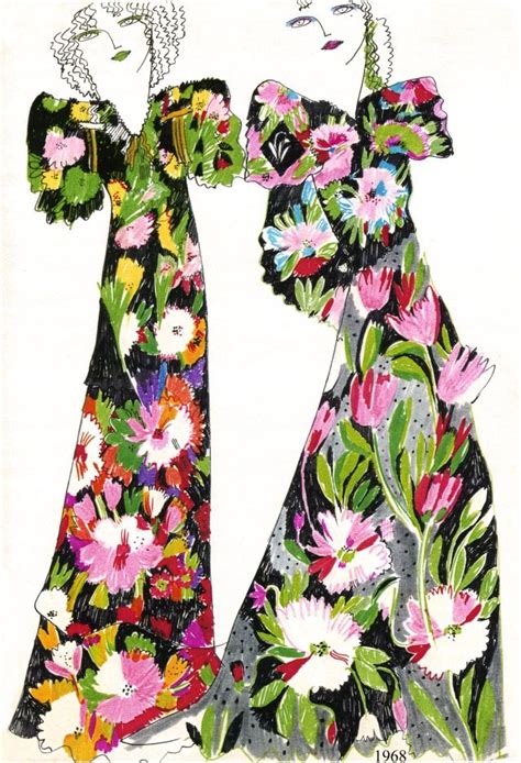 Celia Birtwell prints, circa 1972 | Celia birtwell, Fashion illustration, Floral fashion