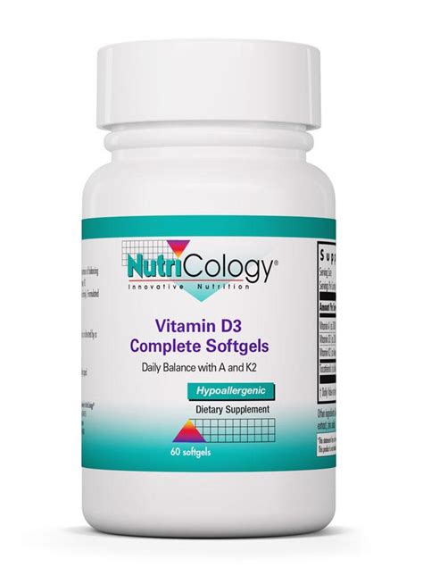 Vitamin D3 Complete Softgels Nutricology 71394756381