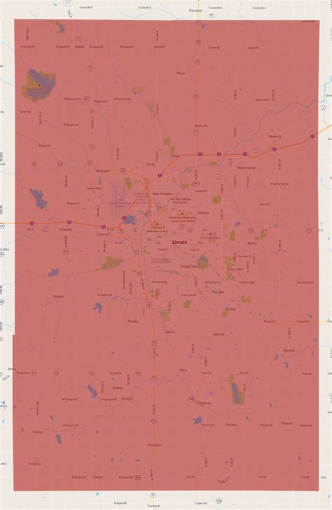 Nebraska Lancaster County - AtlasBig.com