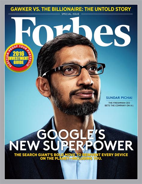 FORBES - New Google CEO Sundar Pichai is working to...