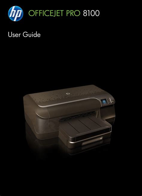 Download free pdf for HP Officejet Pro 8100 Printer manual