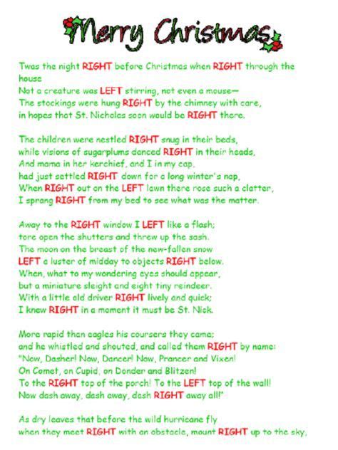 christmas poem right and left - - Yahoo Search Results | Christmas gift exchange games ...