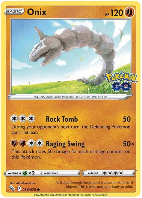 Onix - Pokemon Go #36 Pokemon Card