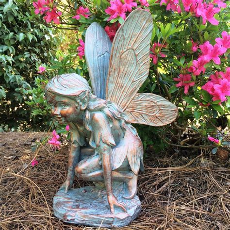 Homestyles 17"H Butterfly Fairy in Bronze Patina Home Patio & Garden Large Statue - Walmart.com