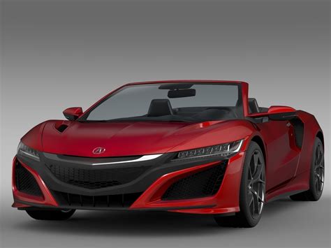 Acura NSX Cabriolet 2017 3D Model MAX OBJ 3DS FBX C4D LWO LW LWS | CGTrader.com