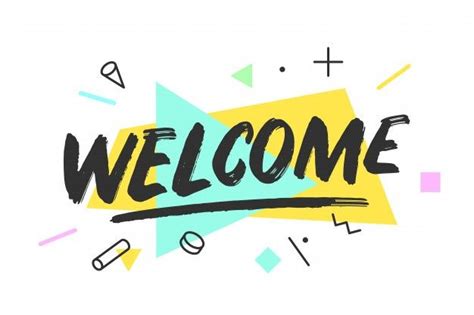 Premium Vector | Welcome. modern lettering | Welcome banner, Modern lettering, Welcome images