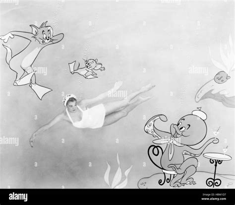 DANGEROUS WHEN WET, Esther Williams, swimming with Tom and Jerry, 1953 ...