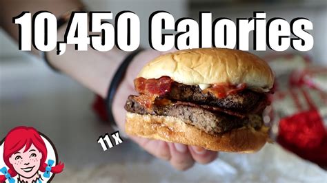 10,000 Calorie Baconator Challenge!! (11 Burgers) - YouTube