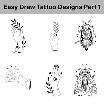 Easy Draw Tattoo Designs Part 1 by Michael M Porter | TPT