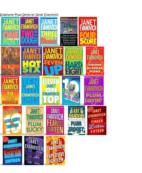 Stephanie Plum Series by Janet Evanovich | Janet evanovich books, Book addict, Book worth reading