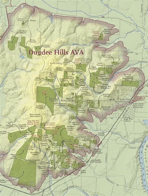 Wineries Dundee Oregon Map