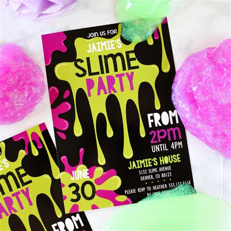 Slime Party Invitation | Boy or Girl Unisex Party – Sunshine Parties