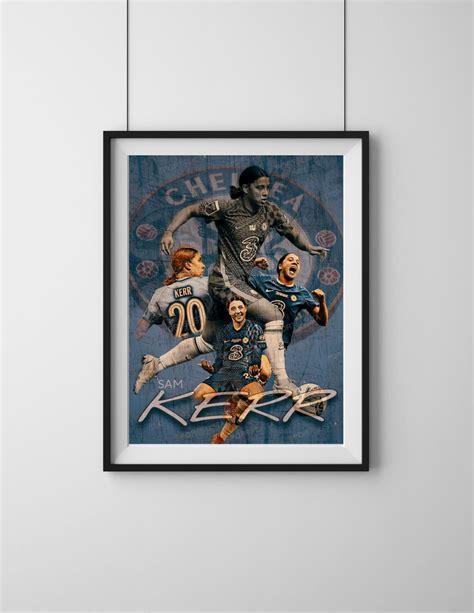 Sam Kerr Poster / Chelsea Women Soccer Team / Sam Kerr Print / Sam Kerr ...