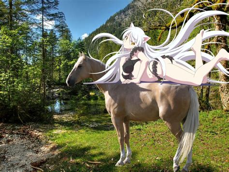 Black Hanekawa on her Beautiful Palomino Horse - sexy anime girls Fan Art (39111143) - Fanpop