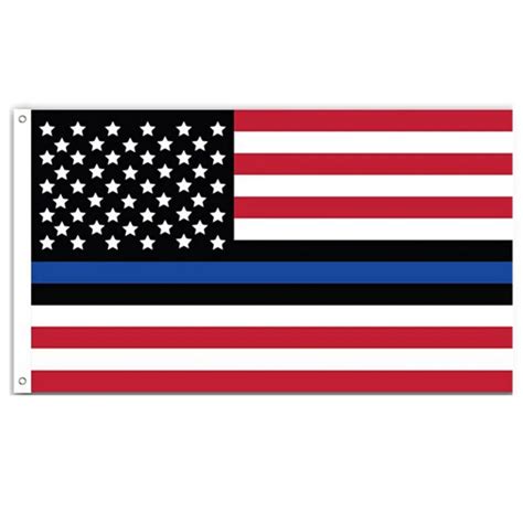 drop shipping BlueLine usa Flag, 90*150cm Thin Blue Line USA Flag , White And Black American ...