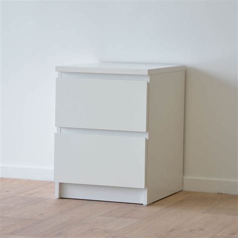 IKEA Malm 2-drawer Bedside Table, 40x48x55cm, White – Nordic Chill