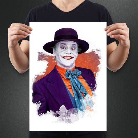 Joker Jack Nicholson Batman Artwork Handmade Printable | Etsy