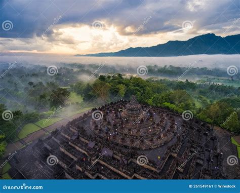 Aerial View of Borobudur Temple, Indonesia Stock Image - Image of wallpaper, temple: 261549161