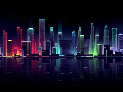 Dark Cityscape Night Artwork Illustration Wallpaper