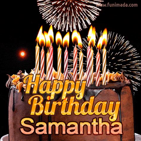 Happy Birthday Samantha GIFs - Download on Funimada.com