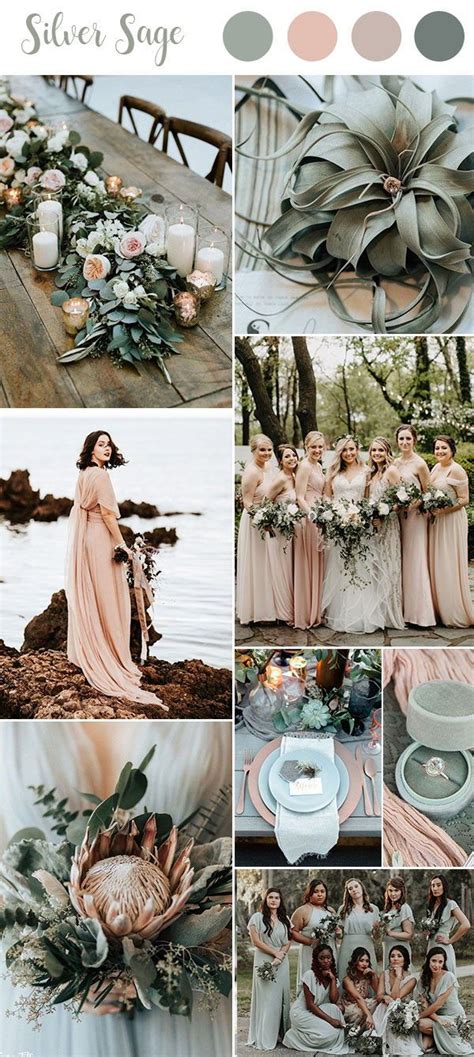 silver sage wedding color palette dusty rose and dusty sage wedding ...