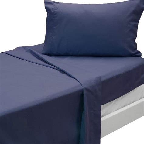 3pc Navy Blue Twin XL Bed Sheet Set Solid Color Bedding Accessories - Walmart.com - Walmart.com