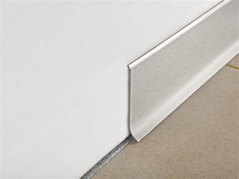 Brushed steel Skirting board SKIRTING 60 by PROGRESS PROFILES