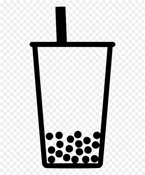 Download Bubble Tea Comments - Bubble Tea Black And White Clipart ...