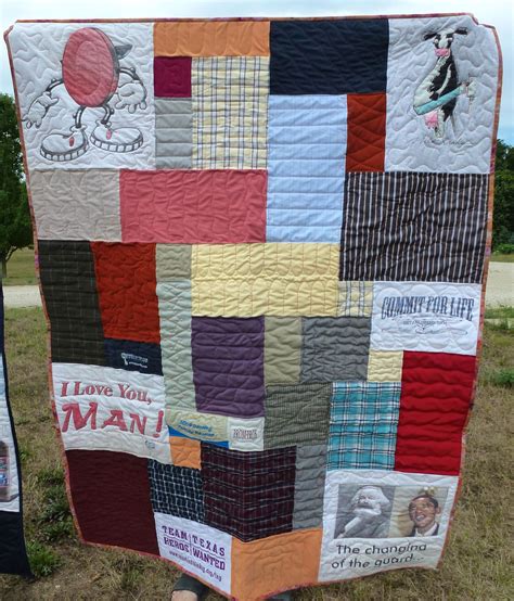 Memorial Quilt made from clothing and T-shirts https://www.toocooltshirtquilts.com/ | Memory ...