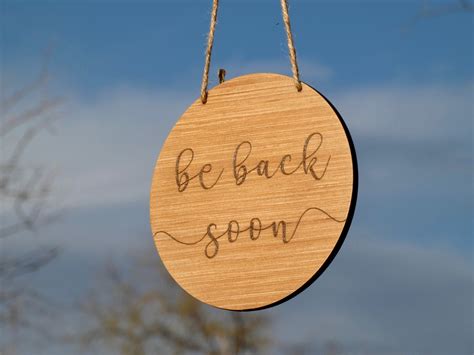 Wooden Be Back Soon Sign / Be Right Back Sign / Business Decor - Etsy