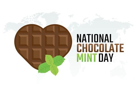 vector graphic of national chocolate mint day good for national ...