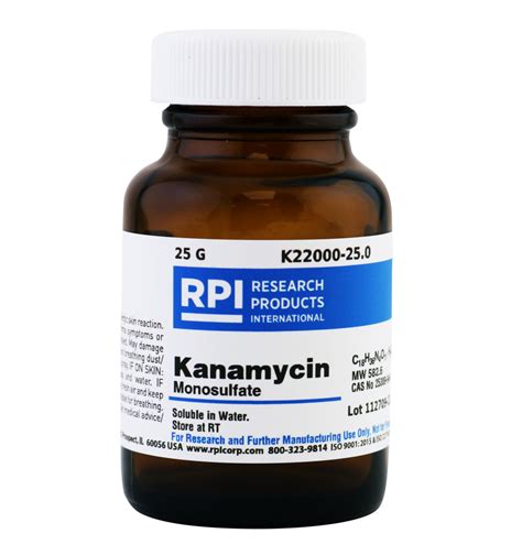 K22000-25.0 - Kanamycin Monosulfate [Kanamycin A], 25 Grams