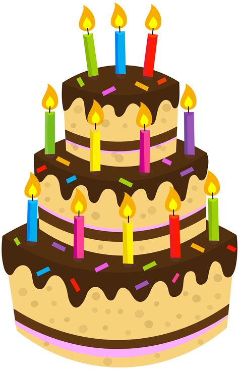 Birthday Cake PNG Clip Art Image | Gallery Yopriceville - High-Quality ...