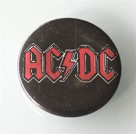 AC/DC Band Logo Small Vintage Button Style Pin Badge … - Gem