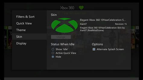 [Skin] Xbox 360 10-Year Anniversary (Dark/Semitransparent) (Aurora 0.7B ...