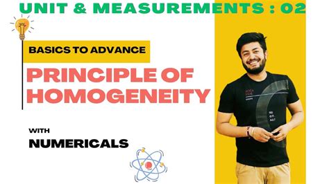 Units and Measurement 02 || Dimensional Analysis : Principle of Homogeneity of Dimensions - JEE ...