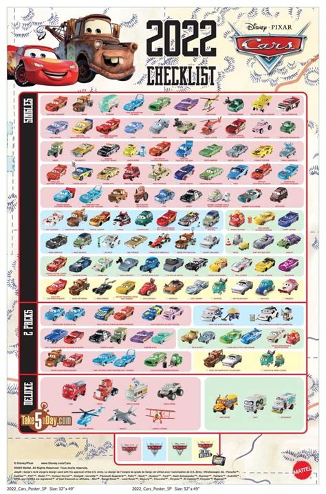 2022 Diecast Poster/Checklist revealed! Credit: Take5ADay - Disney Cars ...