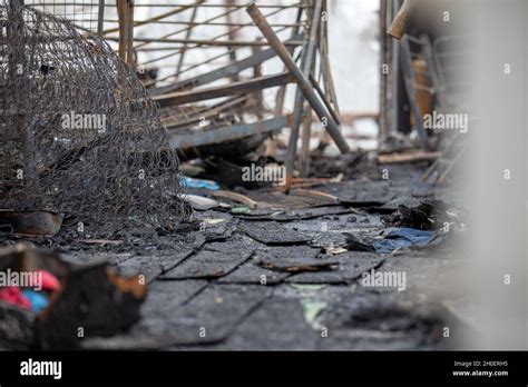 Aftermath of indirect fire attack at Erbil Air Base in the Kurdistan Region of Iraq, Feb. 15 ...