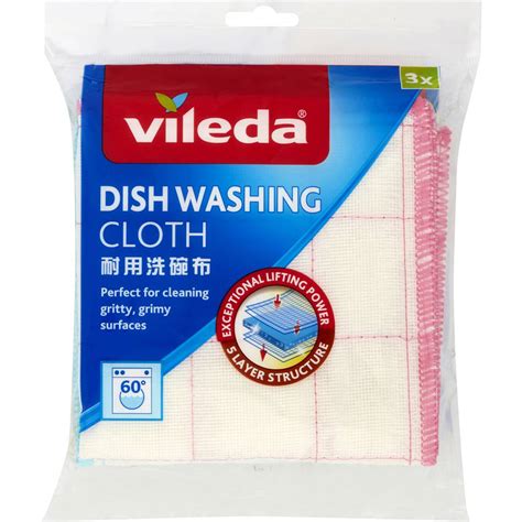 Vileda Dishwashing Cloth 3-pack 3 Pack | Woolworths