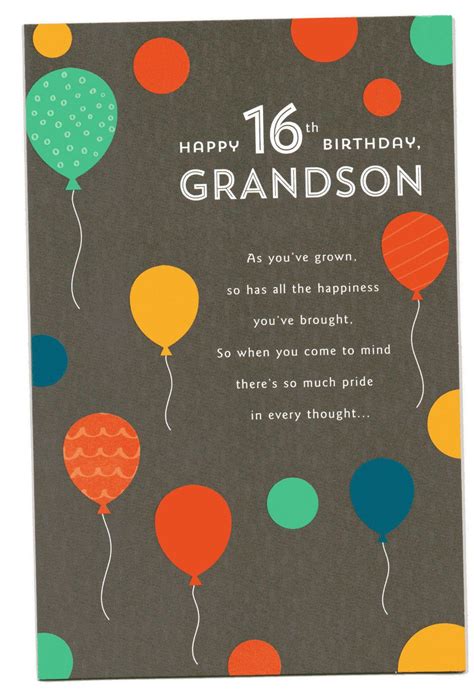 16Th Birthday Wishes For Grandson