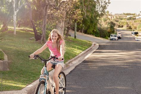 Young Girl On Bike