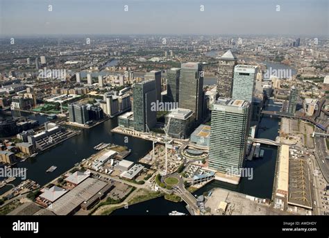 Canary Wharf aerial view Stock Photo - Alamy