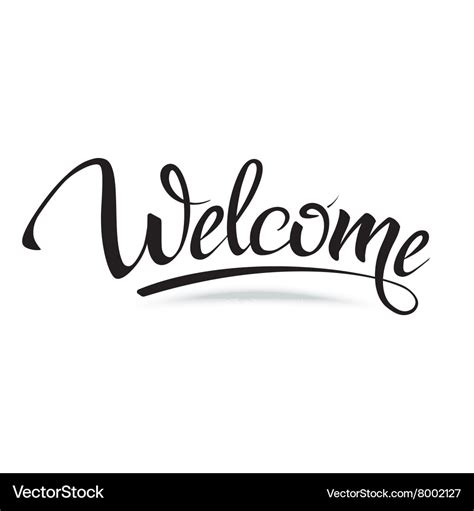 Sign symbol word welcome Royalty Free Vector Image