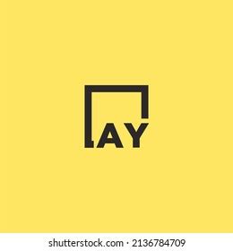 Ay Initial Monogram Logo Square Style Stock Vector (Royalty Free ...